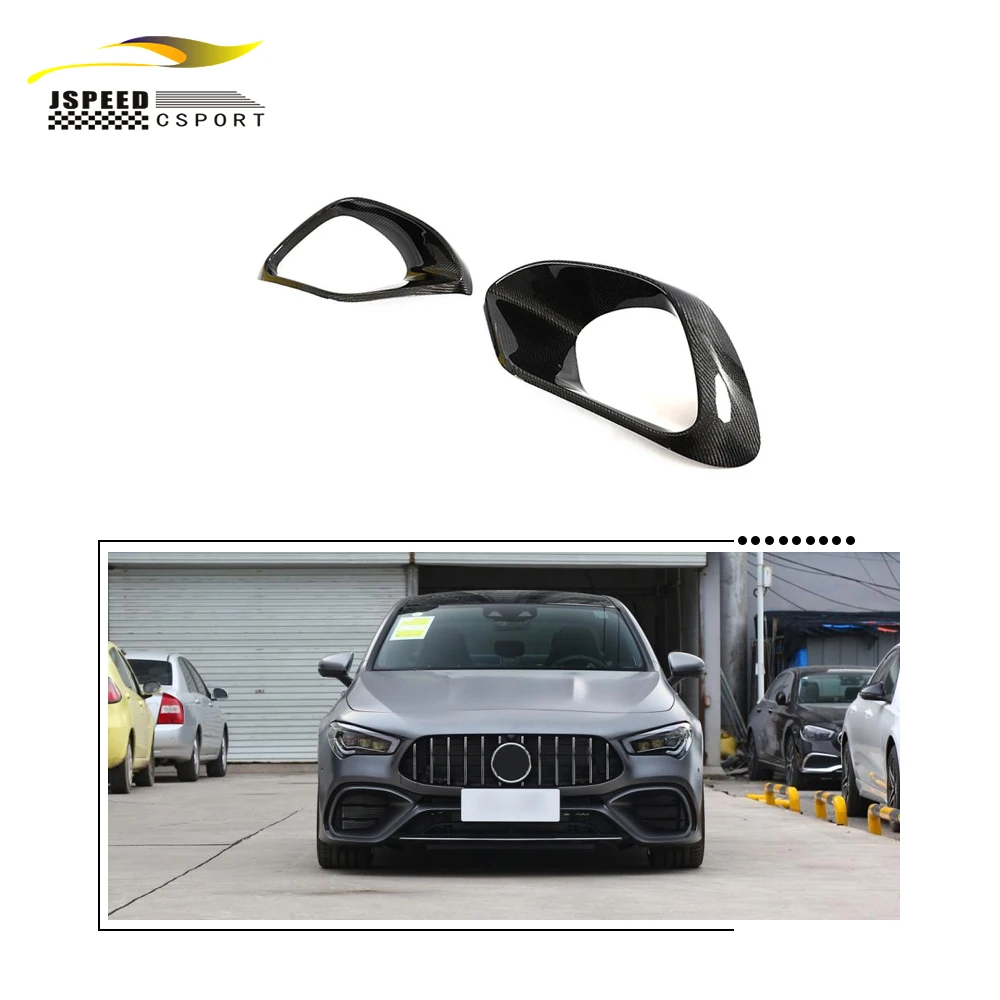 

Подходит для Mercedes-Benz W118 C118 CLA45 CLA180 CLA200 CLA250 AMG 2020-2022 Вентиляционная маска переднего бампера из углеродного волокна