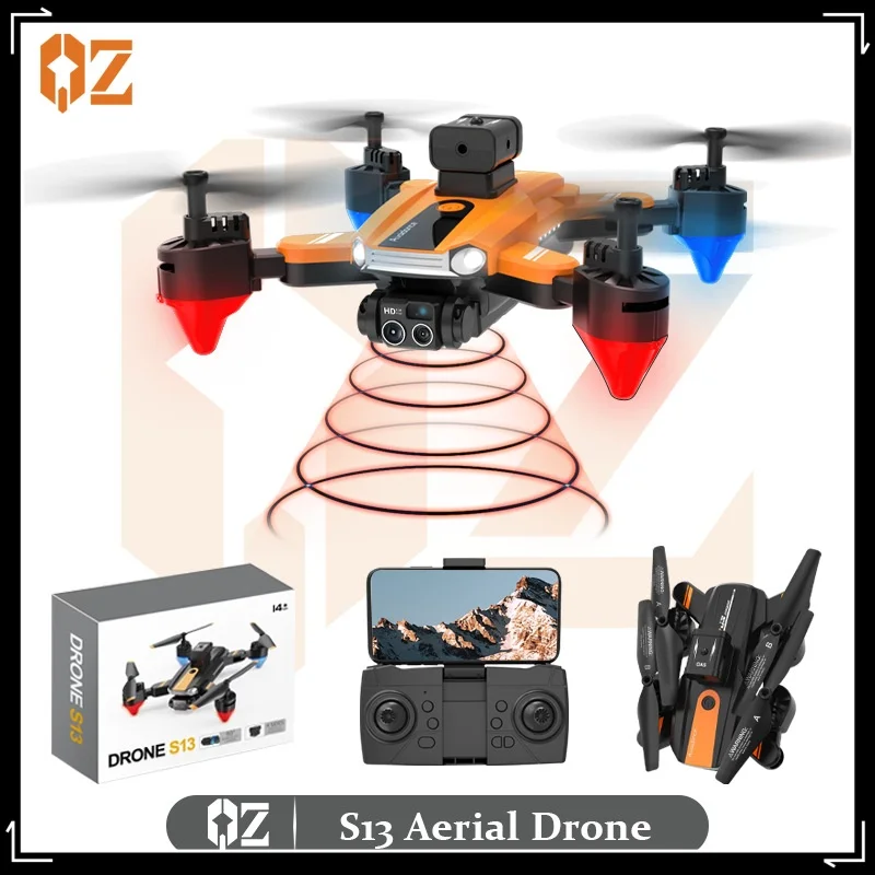 S13 Uav Hd Aerial Photography Quadcopter Optical Flow Positioning Electric Adjustment Lens Remote Control Aircraft Kids Toy Gift