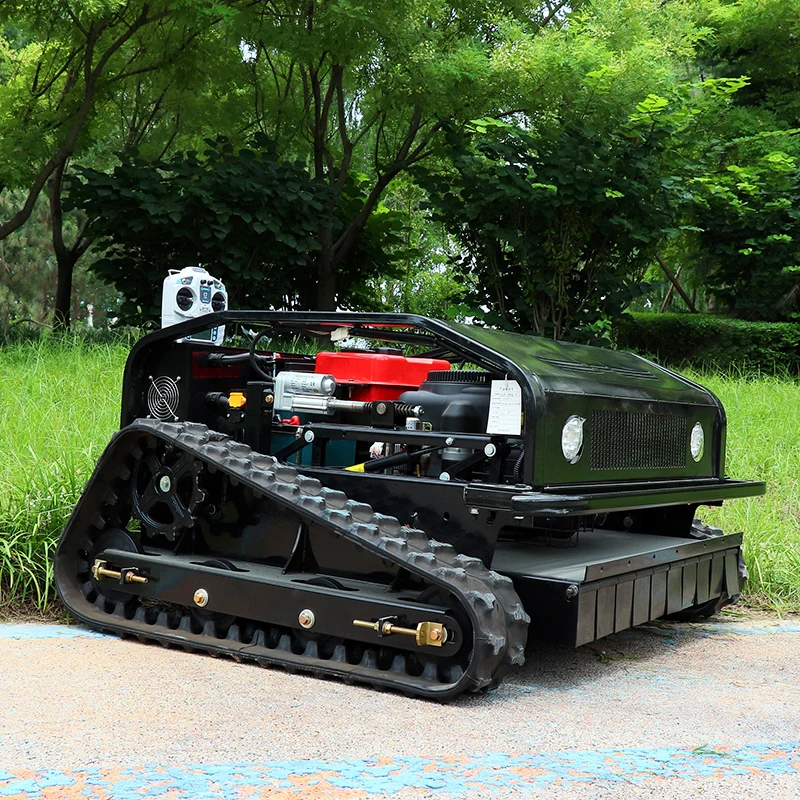 customized CE Certified  Remote Control Lawn Mower Crawler/Wheel Type Automatic Cordless Atv Grass Cutter Machine