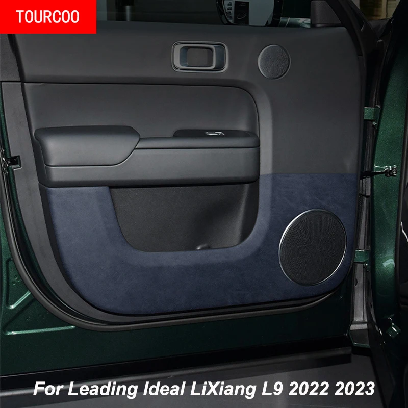 For Leading Ideal LiXiang L9 2022 2023 Door Anti Kick Pad Suede Interior Protection Sticker Accessories