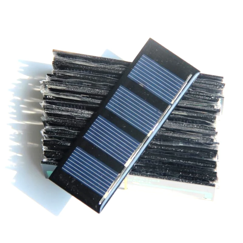 0.2W 2V 100MA Solar Panels Cell For Small Power Appliances Solar Toy Panel Charger For 1.2V 1.5V Battery Kits Epoxy 50pcs/lot