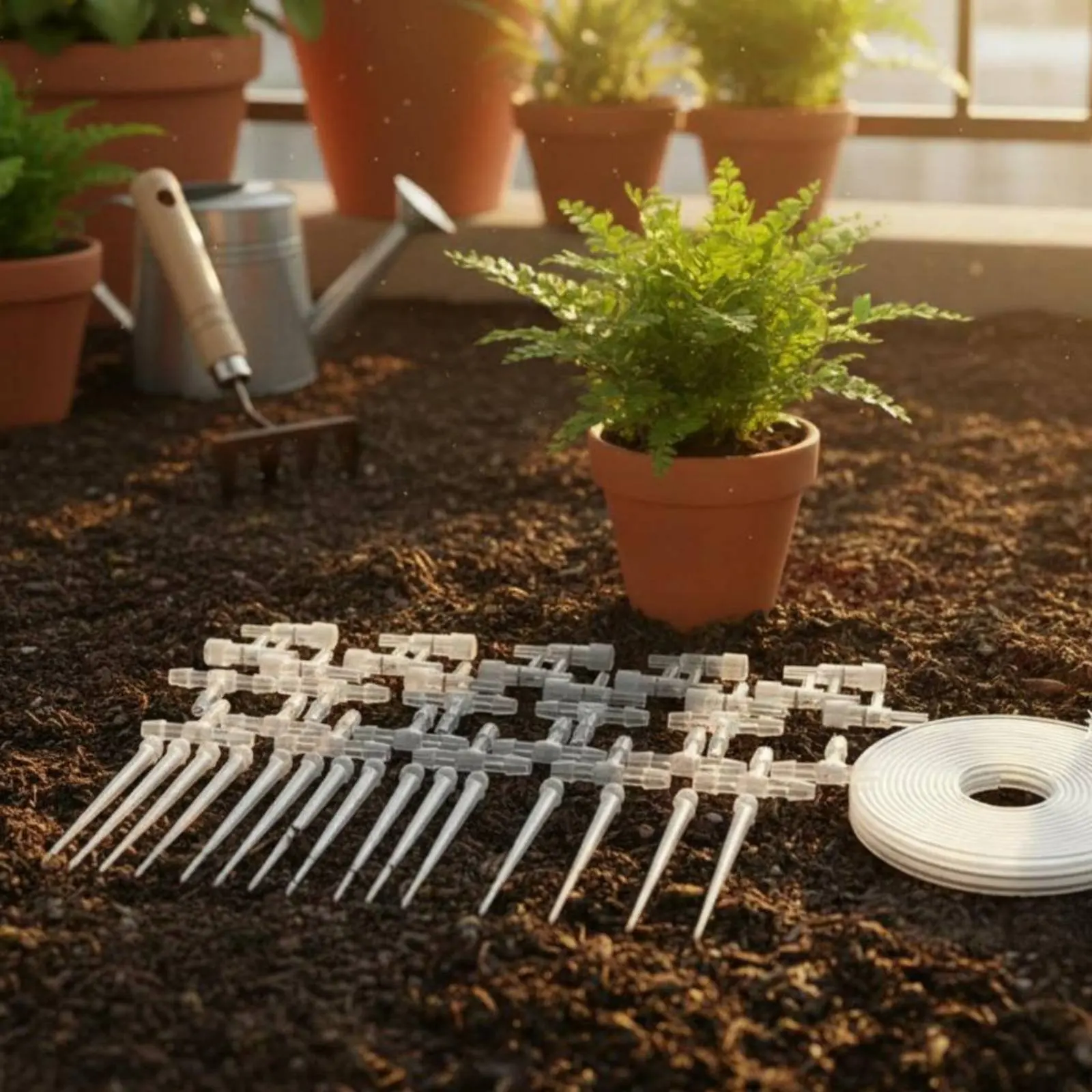 Automatic-Watering Drop Emitter Precise Water Control Adjustable Watering Stake Gardening Supply Easy to Use view 6