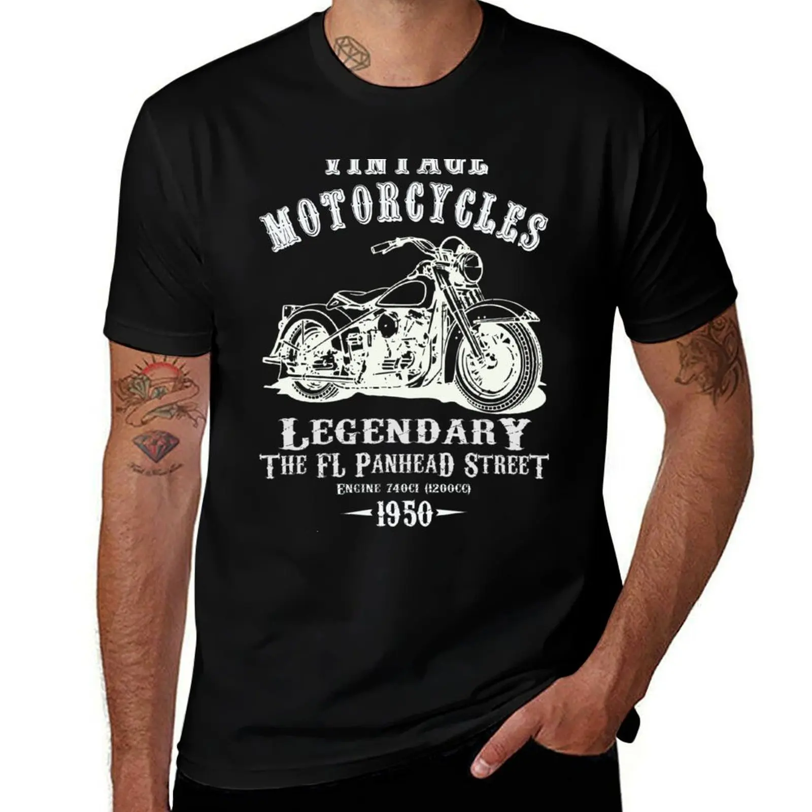 Legendary The FL Panhead Street 1950 T-Shirt Novelty Graphic Tee Shirt