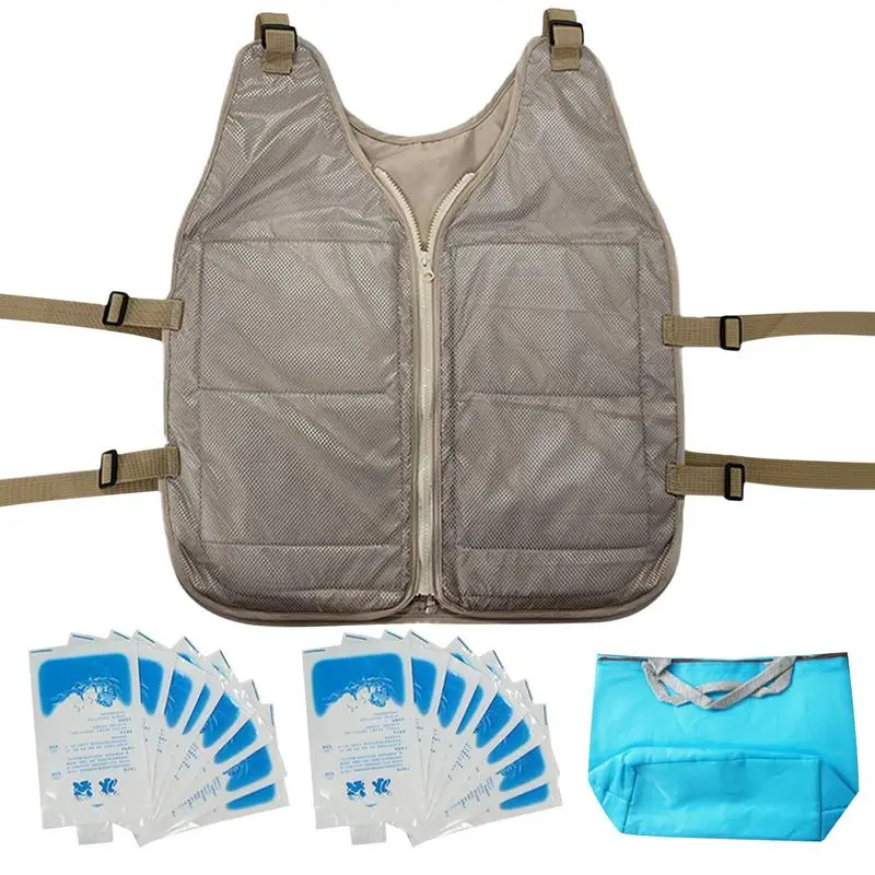 作業とガーデニングのための冷却ベスト、調整可能な冷却コート、アイスクールジャケット、コールドサマーベスト、ランニングとガーデニング