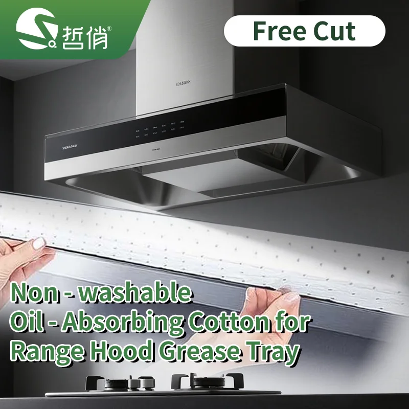 

Universal Thickened Oil Absorbing Cotton Strip for Range Hood Oil Tray Leak-Proof Kitchen Oil Slot Paper for Integrated Stove