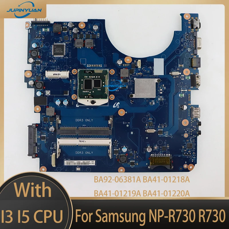 

For Samsung NP-R730 R730 17.3 Inch BA92-06381A BA41-01218A BA41-01219A BA41-01220A Laptop Motherboard HM55 Free CPU