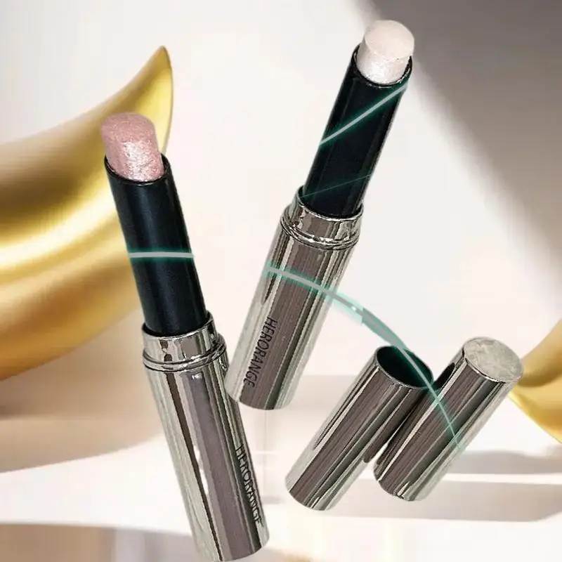 HERORANGE – bâton surligneur scintillant, paillettes naturelles, blanc, fard à paupières, crayon, Contour, ombrage, éclaircissant, maquillage pour le visage