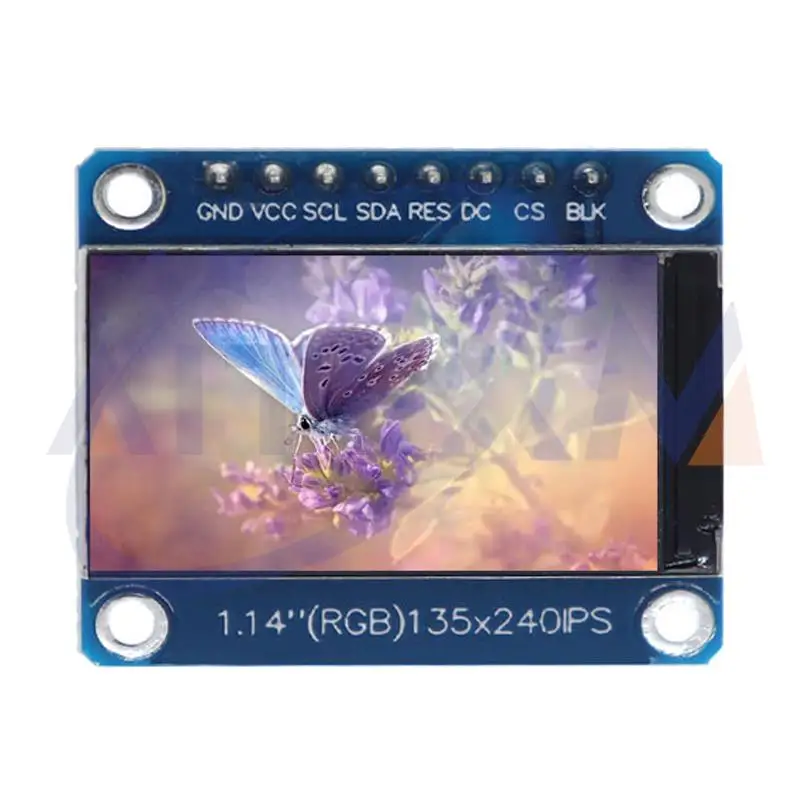 Modul Layar OLED IPS 1.14 Inci Layar LCD 135*240 RGB TFT untuk Arduino ST7789 Papan LCD SPI OLED HD Penuh Warna 8pin DIY YANXD