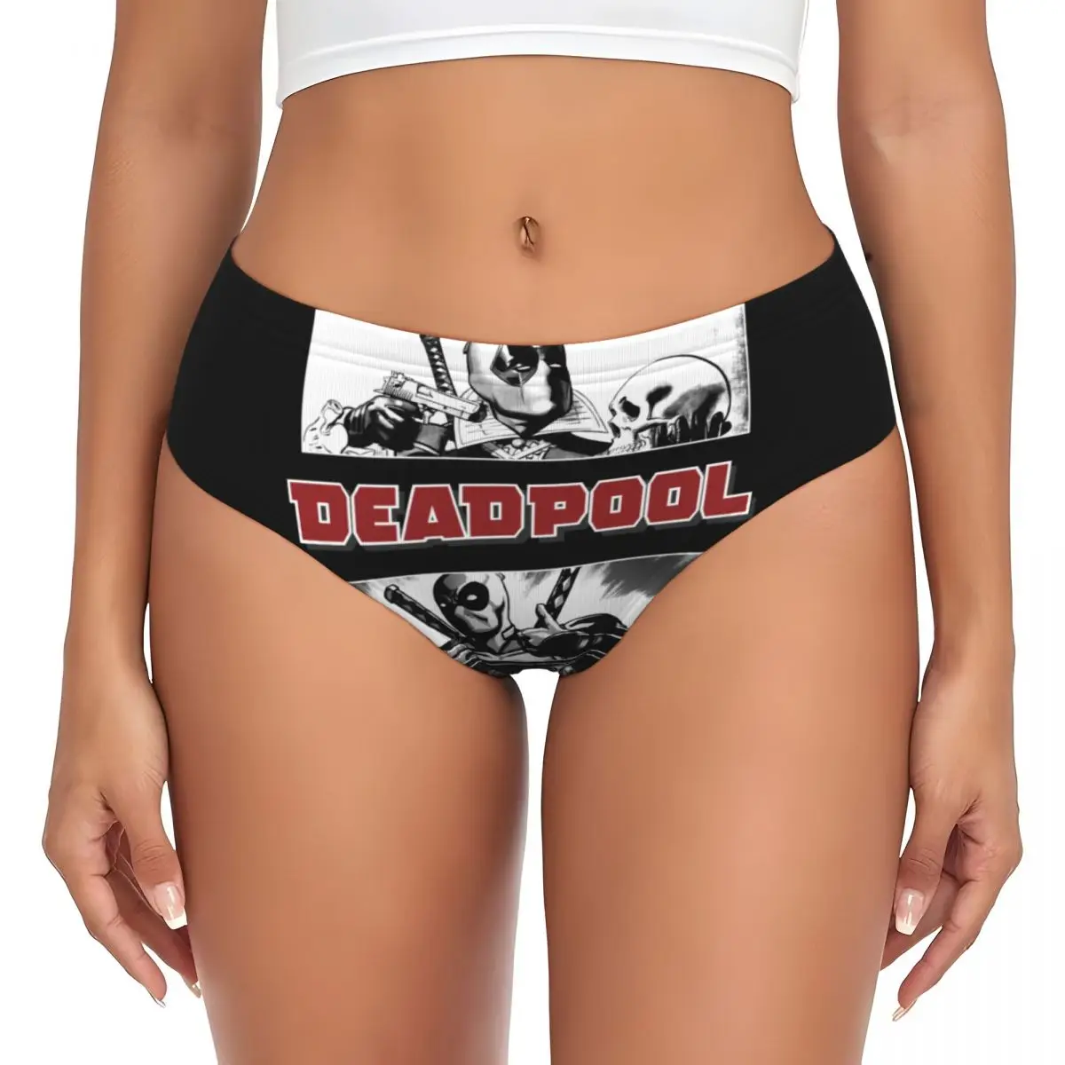 Custom Women Deadpool Poet Boxes Panties Stretch Briefs Underwear