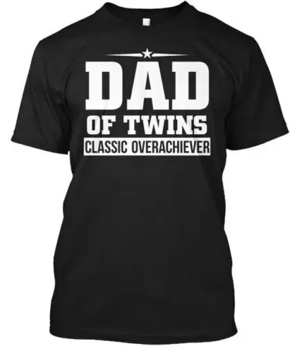 Dad Of Twins T S Funny T-Shirt Made in the USA Size S to 5XL