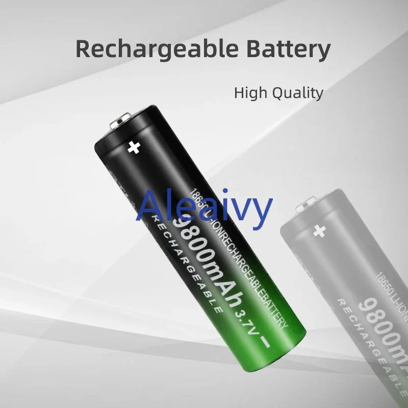 High Quality 18650 Li-ion Battery 3.7V 9800mAh - New Fast Charging, for Flashlight, Charging Batteries, Free Delivery, Reusable,