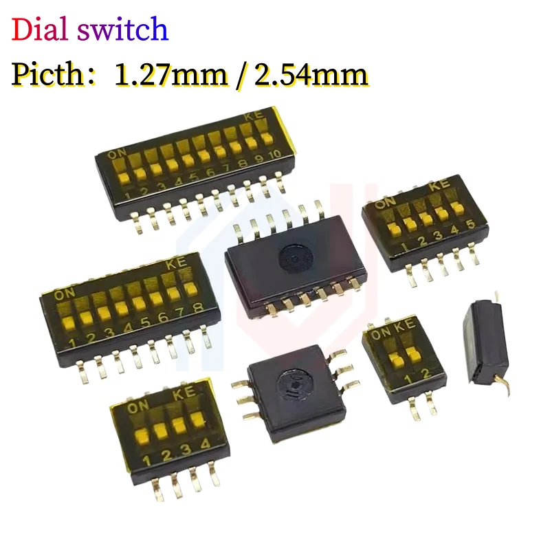 Patch ON/KE Dip switch 1.27MM 2.54MM pitch 1P/2P/3P/4P/5P/6P/8P/10P slide switch
