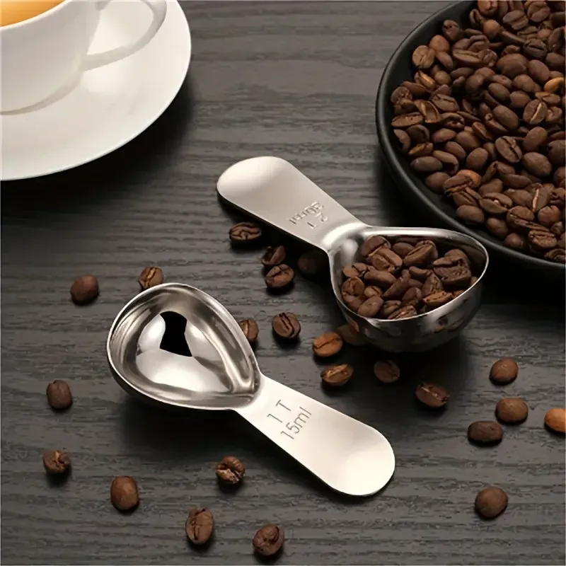 

Stainless Steel Coffee Measuring Spoons 15ML/30ML Coffee Scoop Endurance Short Handle Coffeeware Kitchen Coffee Accessories