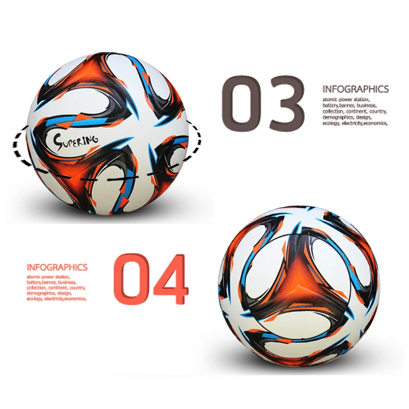 Match Soccer Ball Child Adult Size 5 Football Professional Training High Quality PU Seamless Team