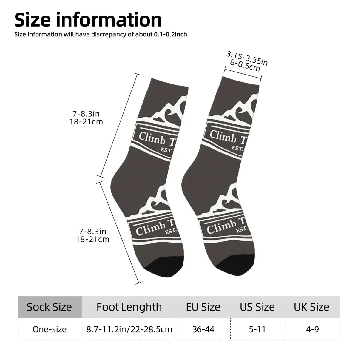 Rock Climbing Sock Printed Man Polyester