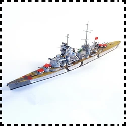 1:400 Scale WW2 Prinz Eugen Heavy Cruiser DIY Handcraft Paper Model Kit Handmade Toy Puzzles