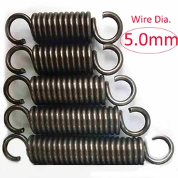 1pcs Wire Diameter 5.0mm OD 30mm Extral Large Extension Springs Spring Steel Tension Expansion Spring Length 100-500mm Hook Ends