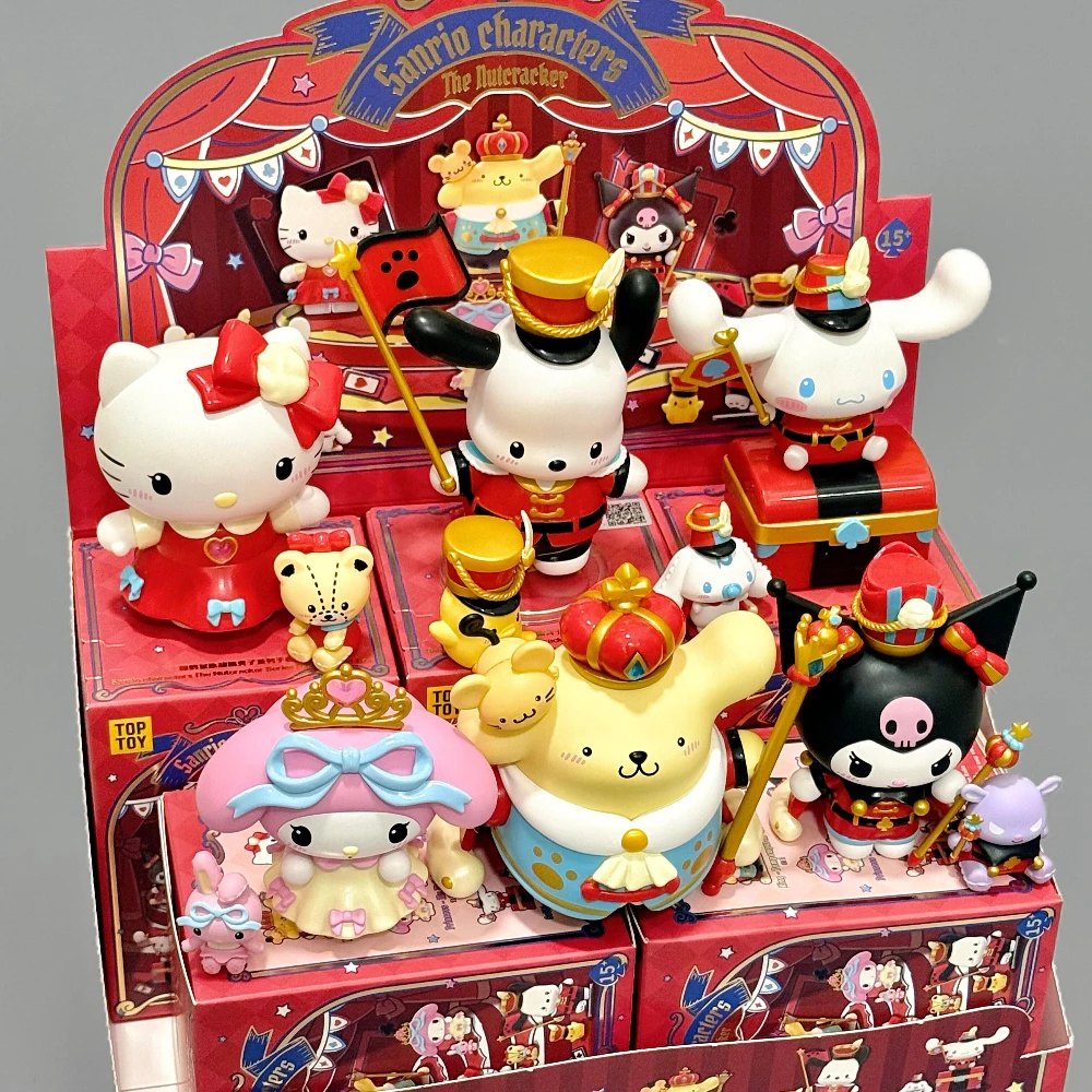 

Sanrio персонаж Щелкунчик слепая коробка милая Kuromi Mystery Box фигурка аниме кукла сумка-сюрприз котенок настольное украшение