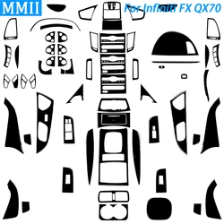 For Infiniti FX 2009-13 QX70 14+ Piano Black Gear Shift Window Lift Air Outlet Panel Trim Cover Car Interior Accessories Sticker