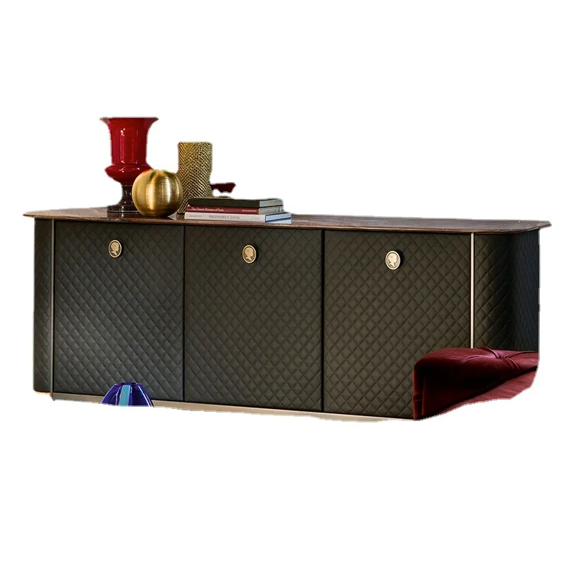 

Italian light luxury sideboard, Hong Kong-style sideboard, storage cabinet, entryway, villa, designer marble upholstery