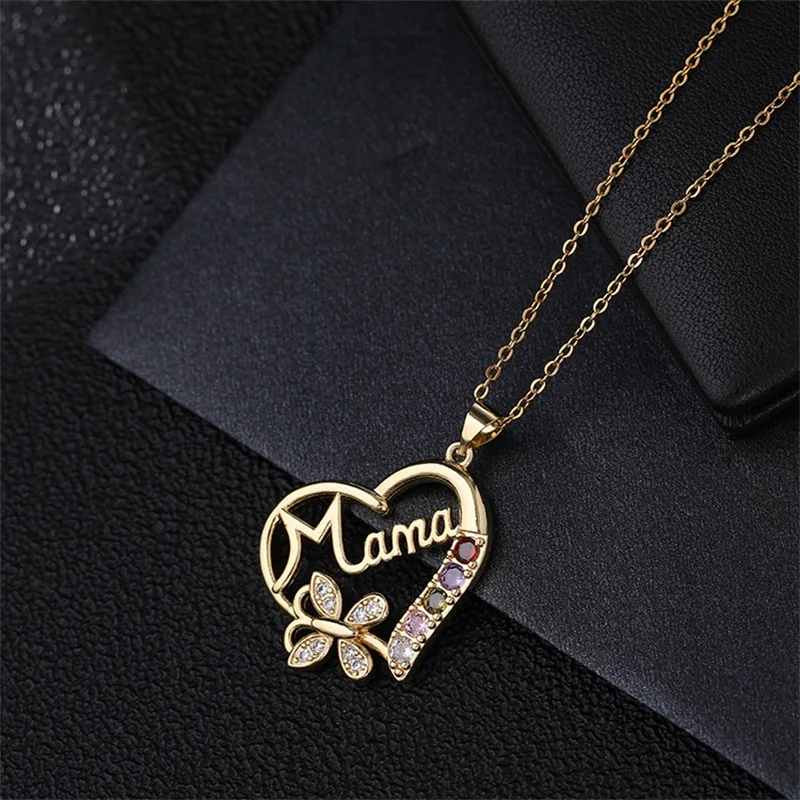 European and American Fashion [MAM] Alphabet Mother Necklace Personality Retro Charm Love Pendant Mother\'s Day Gift