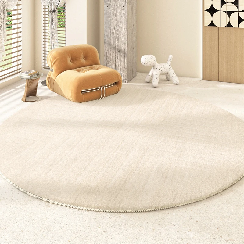 Tapis minimaliste moderne pour chambre à coucher, grande surface, salon, décoration, tapis rond, épaissi, polymères non ald, maison, peluche, salon,