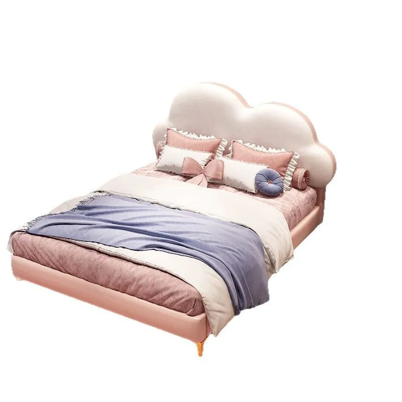 

Bed.m Solid Wood Double Bed Cloud Princess Bed Girl