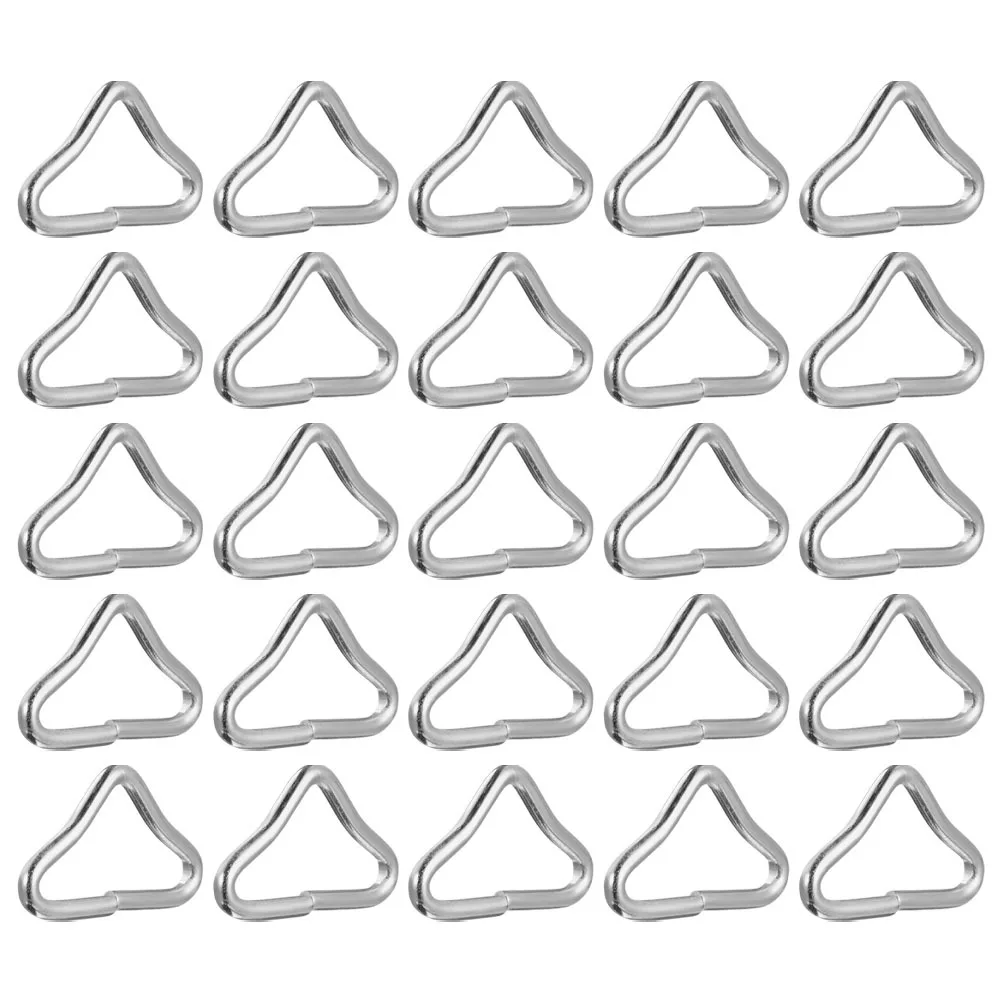 

48 Pcs Trampoline Accessories Jumping Cloth Replacement V Rings Buckle Galvanized Steel Wire Metal Triangle