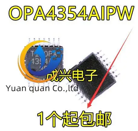 20pcs original new OPA4354AIPW OPA4354A OPA4354AIPWR TSSOP-14 high-speed operational amplifier