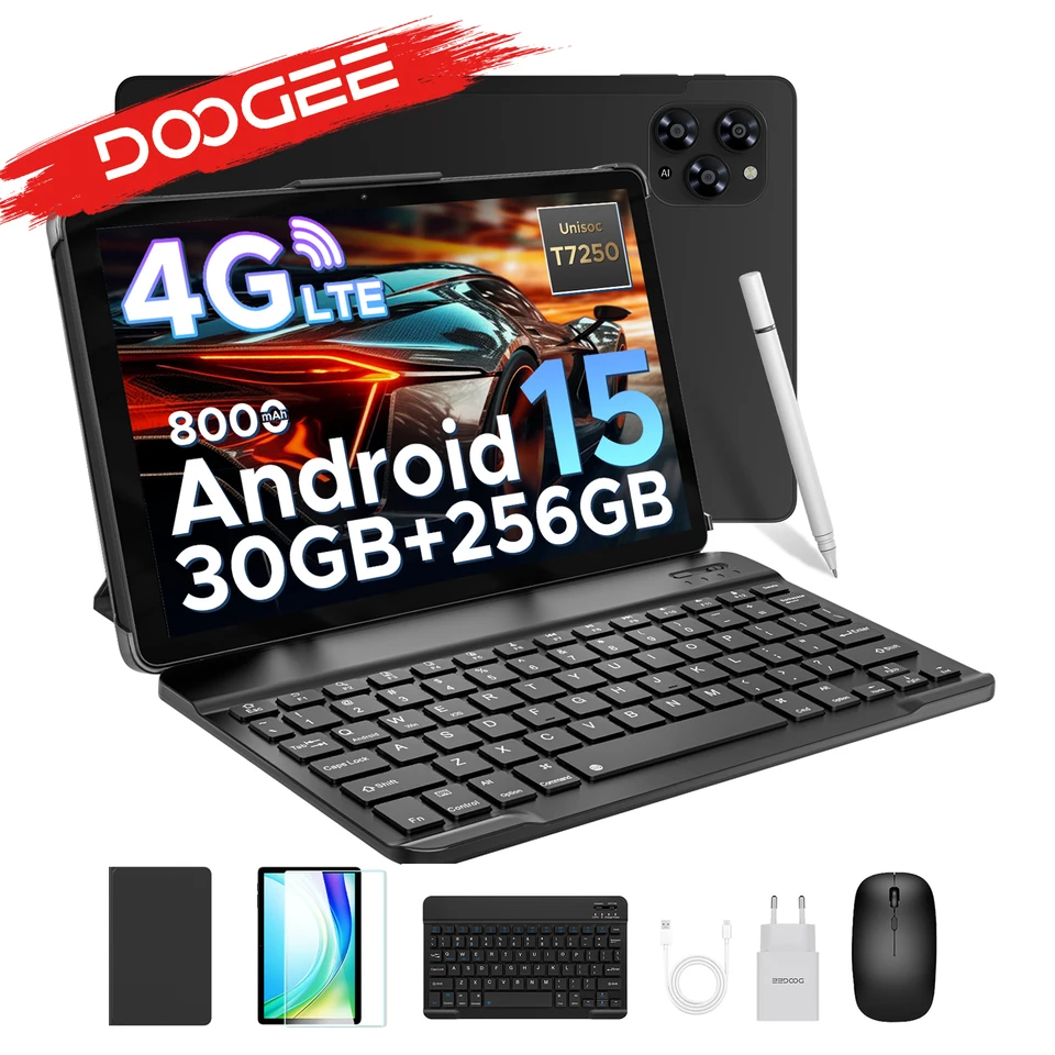 DOOGEE Tab G6 2 in 1 Tablet PC 4G LTE 11 Inch Android 15 30GB RAM