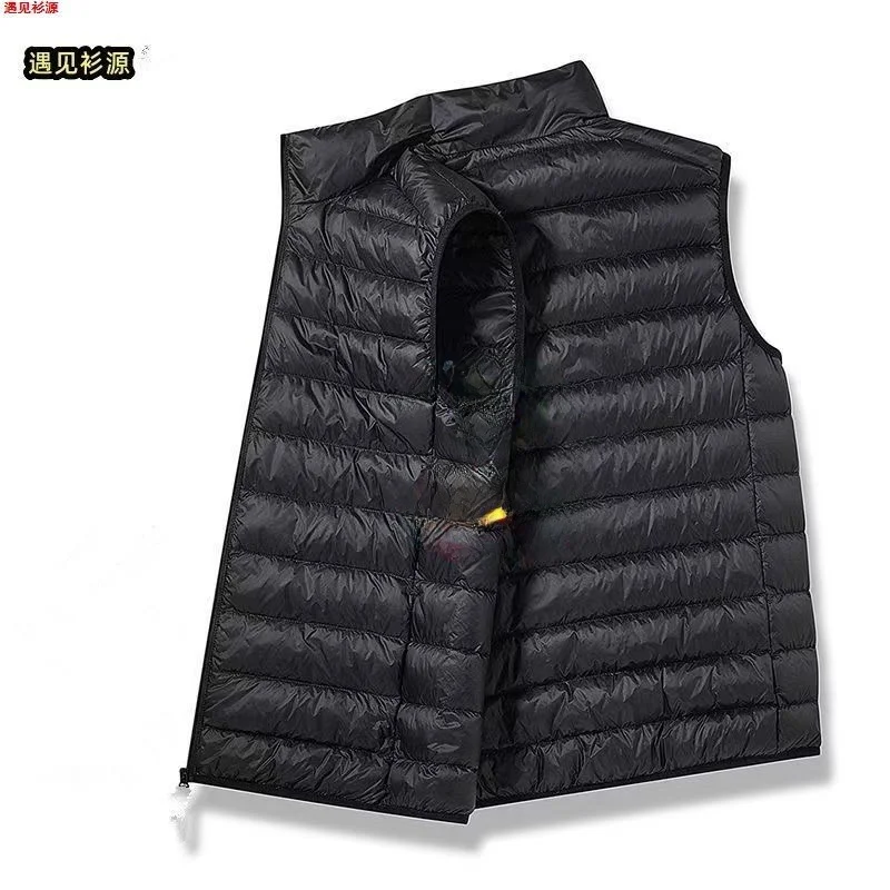 

Autumn Winter Lightweight Stand Collar down Cotton Vest Men's Jaet Svel Casual Thi Warm Bal Tank Top Cotton Cl...