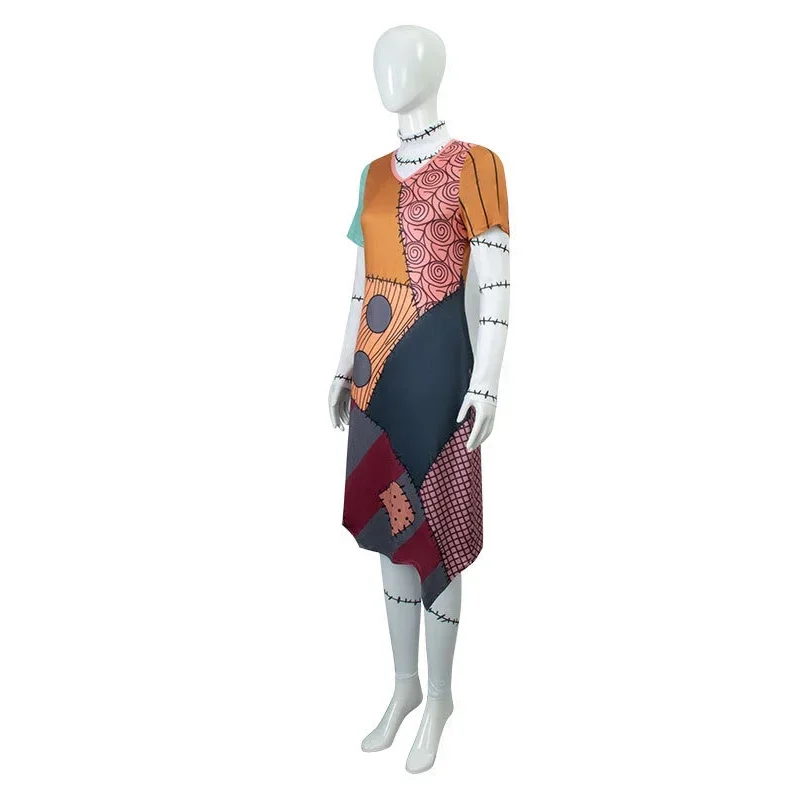 2026 Sally Cosplay Peruca Mulheres Halloween Carnaval Festa Comic-con Role Playing Outfits