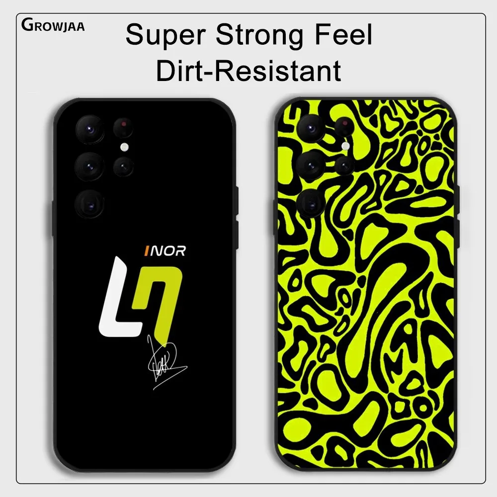 L-lando N-norris F1 Car Phone Case For Samsung Galaxy S25 S24 S22 S23 Ultra S21 S20 Plus 5G Protective Silicone Funda