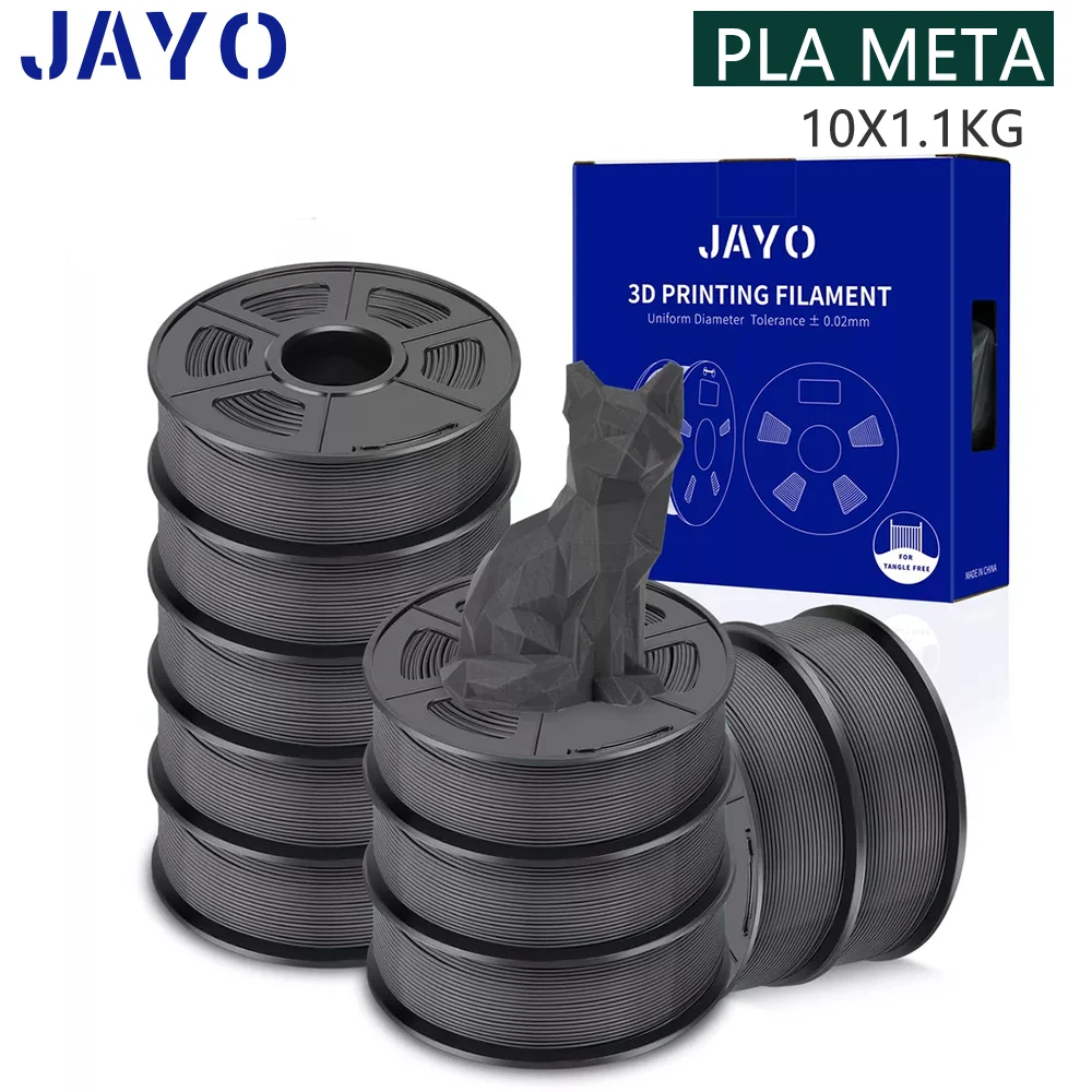 JAYO 3D-Drucker PLA/PLA Meta/PETG/PLA PLUS/PLA Matt Filament 1,75mm 10 Rollen 3D-Druckmaterialien für 3D-Drucker & 3D-Stift