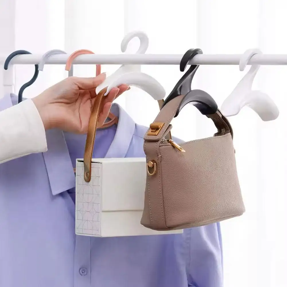 Handbag Hanger Hook Closet Rod Hanging Storage Rack Multi-purpose Wardrobe Hanger Durable Bags Caps Hook Hanger Reusable Hooks