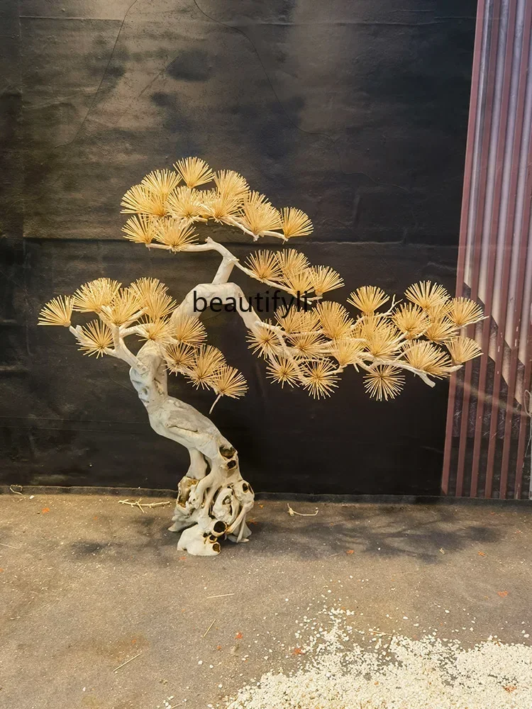 F21 محاكاة شجرة الصنوبر شجرة وهمية المناظر الطبيعية الأبواب والنوافذ متجر مركز تسوق مركز مبيعات الفندق المناظر الطبيعية الجافة #6