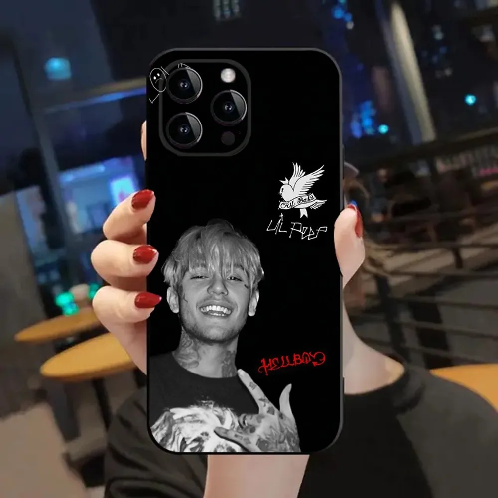 Hip Hop Rapper Lil P-Peep  Phone Case For Apple iPhone 15,14,13,12,11,XS,XR,X,8,7,Pro,Max,Plus,mini Silicone Black Cover