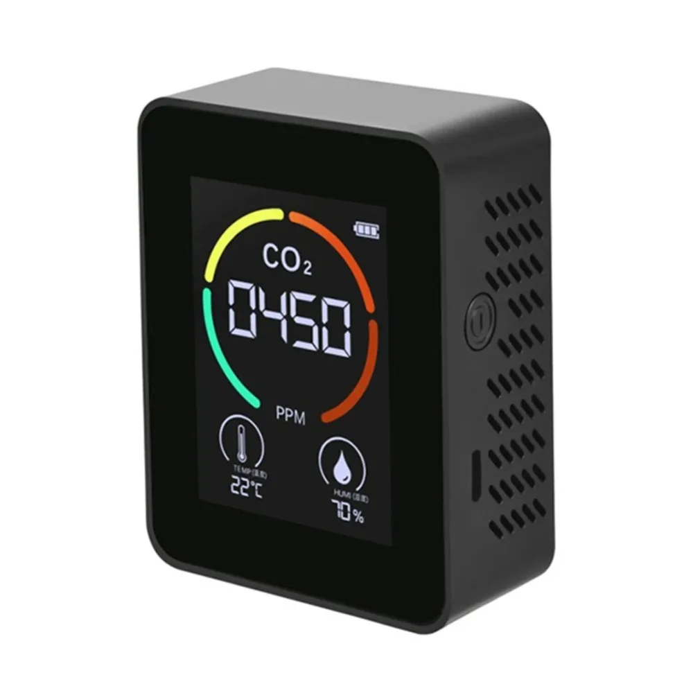 

3 in 1 Air Quality Detector Real-Time Monitoring 400-5000PPM CO2 Meter LCD Display Smart Carbon Dioxide Detector Office