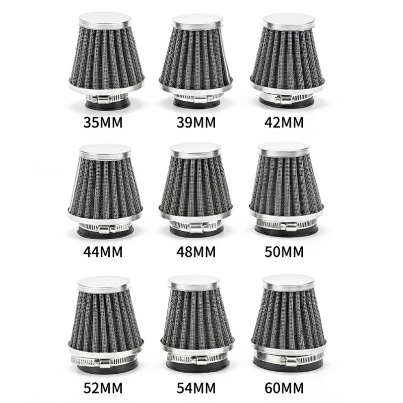 35mm-60mm Universal Motorcycle Air Filter Mushroom Head Filters Motorcycle Carburetor Air Intake Filter Cleaner Replacement