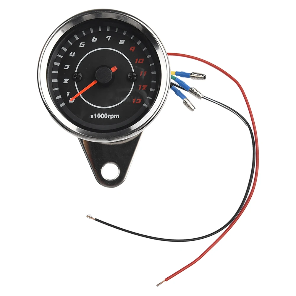 Motorcycle Tachometer 6.5cm Diameter Glass Top Applicable To All Motorcycles LED Backlight 13K RPM Shift Motorcycle