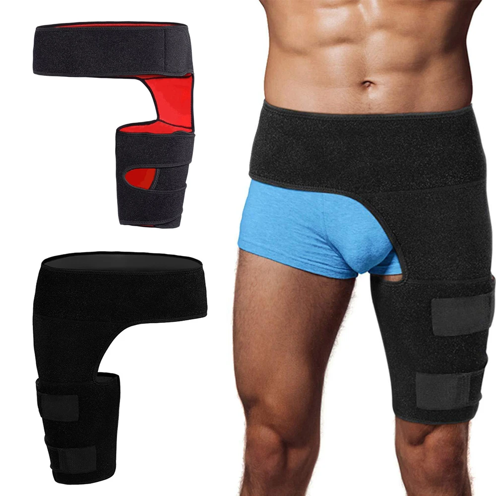 1 Stück Kompressionsbandage für den Oberschenkel zur Linderung von Ischiasnervenschmerzen, für Hüftgelenke, Arthritis, Leistenbandage, Schutzgurt, Beinwärmer – Detail 6
