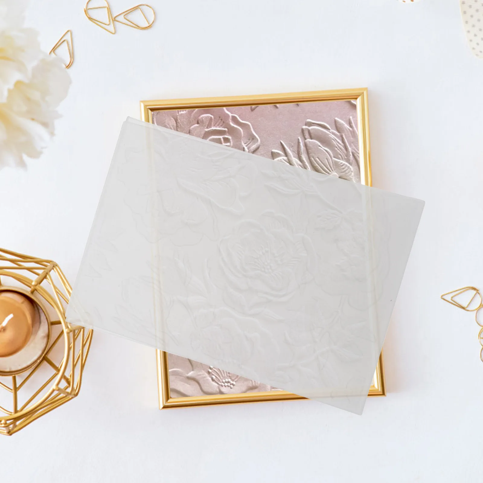 

Plastic 3D Embossing Folder for Card Making Scrapbooking Craft Supplies Easy to Cut Remove Photo Card Folder