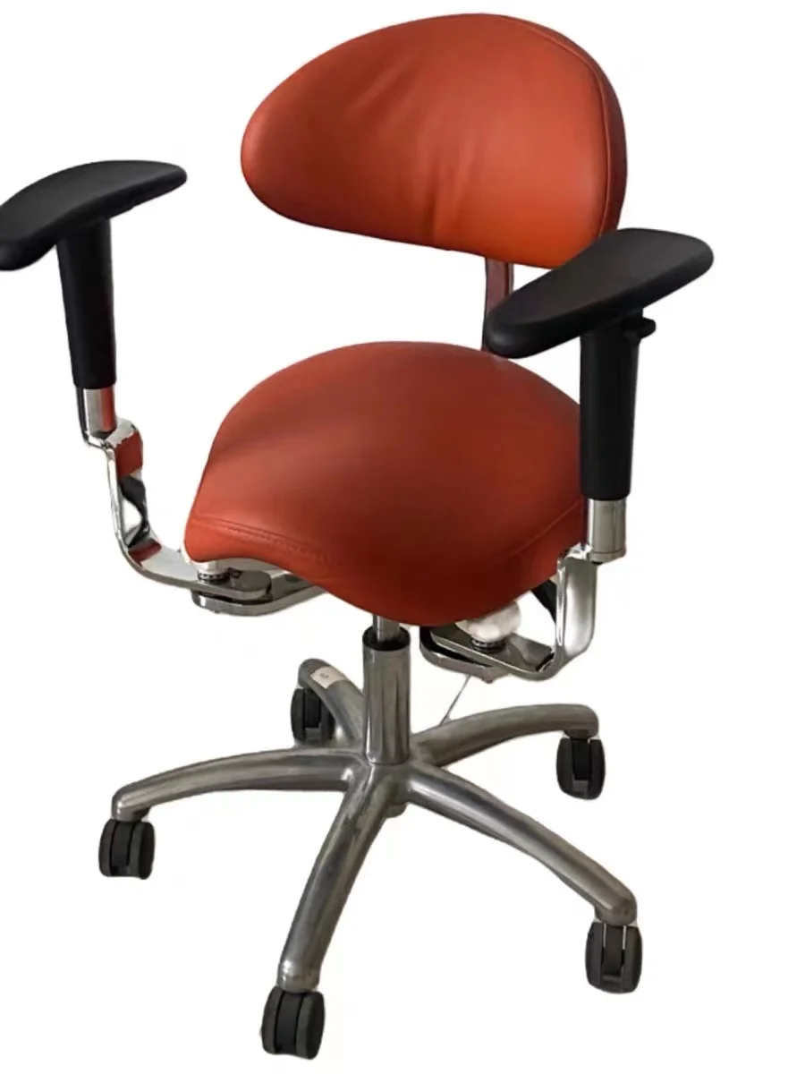 Dentist's Saddle Chair with Double Armrest