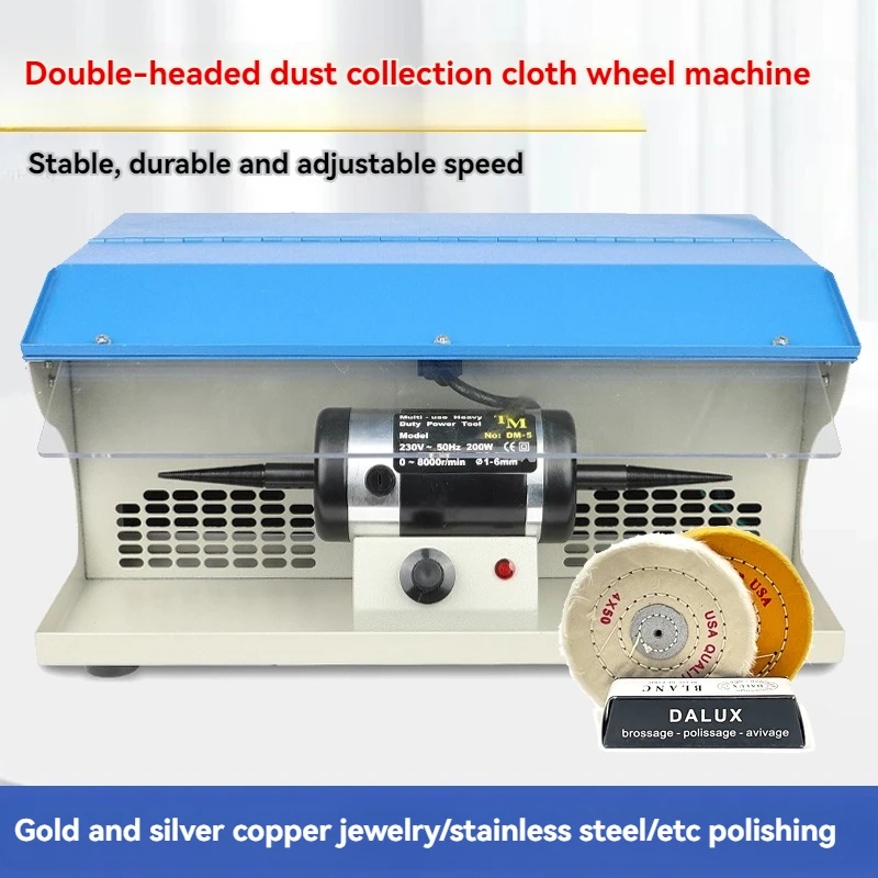 Jewelry Polishing Buffing Machine with Dust Collector Multi-Use Polishing Grinding Motor Bench Grinder Polisher