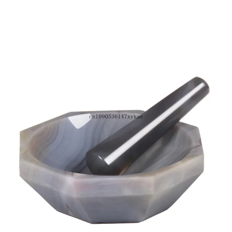 

Agate mortar stick laboratory milk bowl high quality wear-resistant and anti-corrosion grinding bowl inner diameter 60,80mm100mm