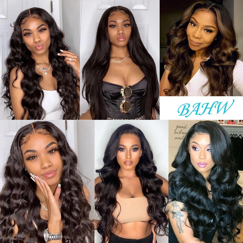 BAHW Malaysian Remy Hair Body Wave 4x4 Lace Closure Human Hair Bleached Knots Middle/Free Part Top Closure Swiss Lace Free Ship