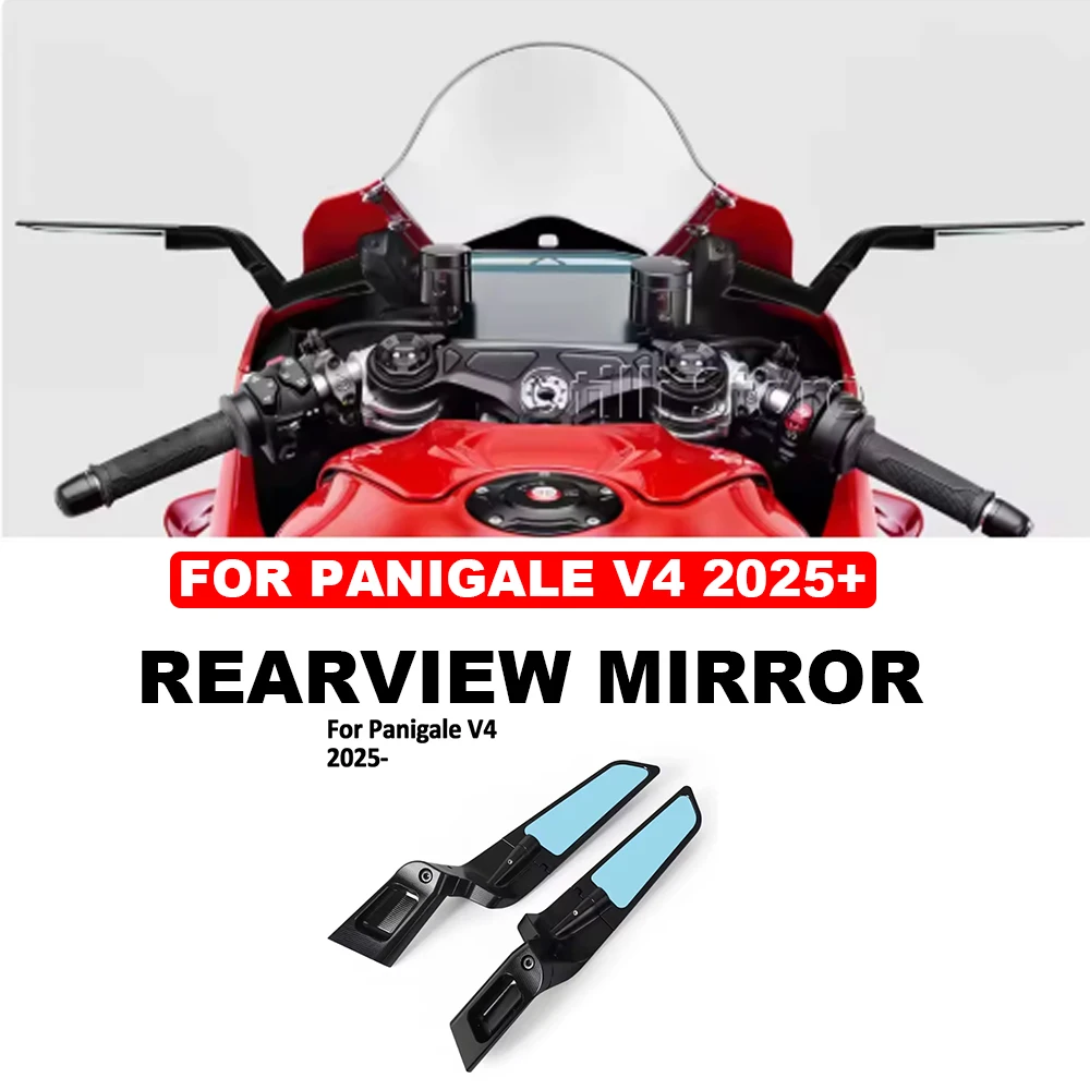

For Ducati Panigale V4 Panigale V4S 2025 2026 Motorcycle Rearview Sports Mirror Mirrors Side Mirrors Stealth Adjustable Mirrors