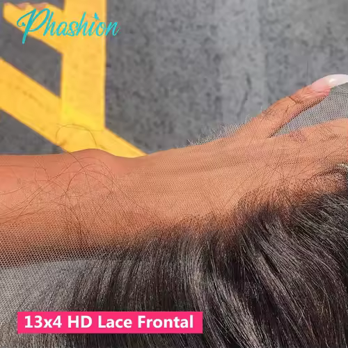 Phashion  HD 13x6 13x4 Lace Frontal Straight Pre Plucked 4X4 5x5 6x6 Swiss Full Body Closure Only Natural Black 100% Human Hair - Image 3