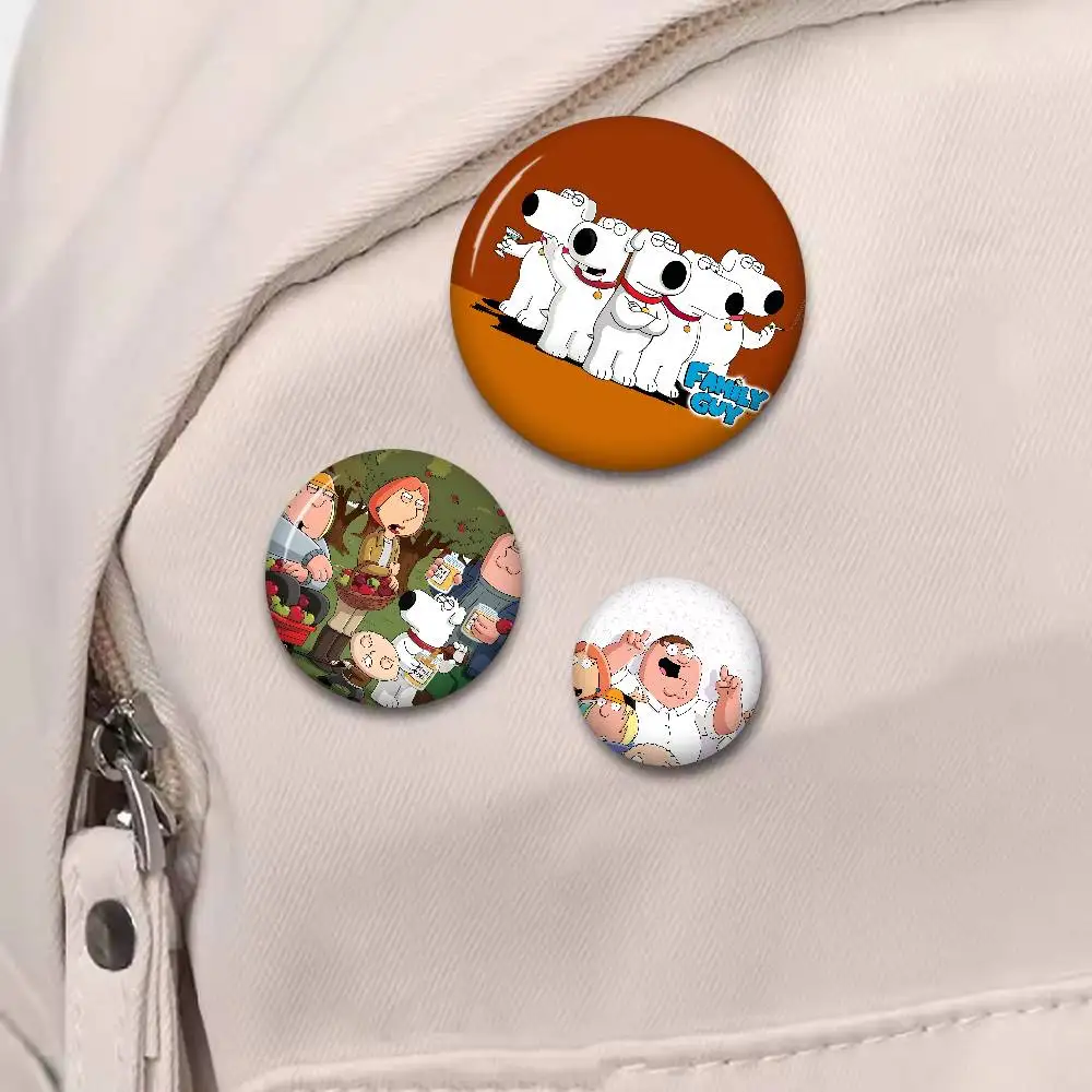 Rug Cartoon Family Guy Tinplate Soft Button Pin Brooch Metal Badge Custom Jewelry Accessories Hat Bag Lapel