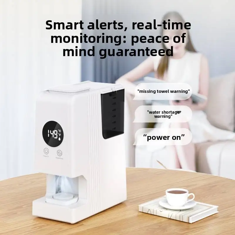 Automatic Disposable Towel Warmer Dispenser 5-Second Fast Heating 55C Constant Temperature Hot Towel Heater Salon Hotel